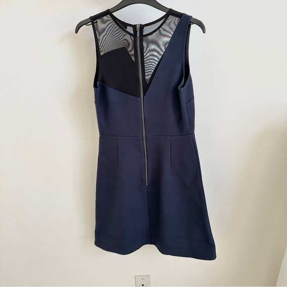 Topshop - blue dress with mesh detailing - Picture 3 of 10